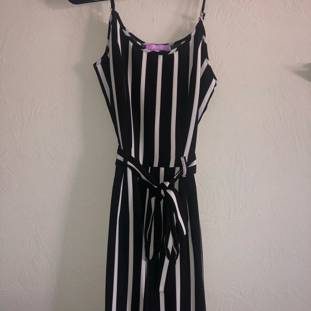 Black & White Pin Stripe Jumpsuit